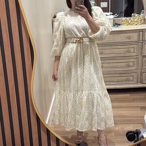 Elegant White Lace Dress